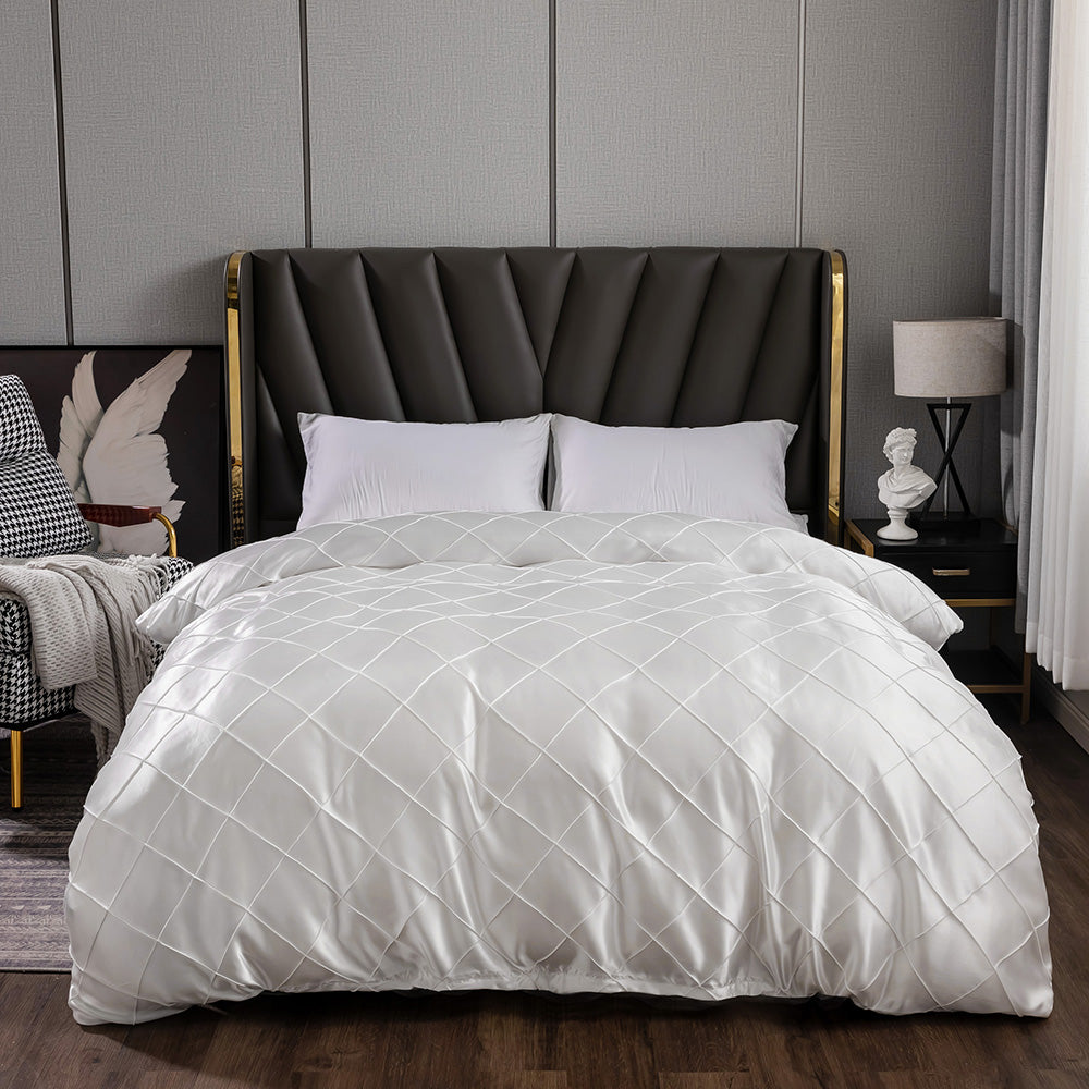 Drop Shipping Luxury Satin Silk Fabric Duvet Covers and Bedding Sheet Sets