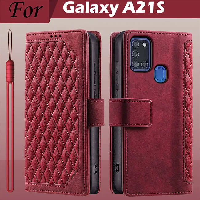 For Samsung Galaxy A21S Case Leather Flip A217F Samsung A21S Case