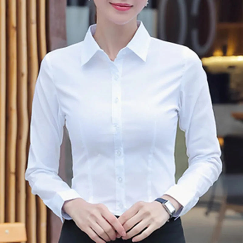 Women Shirts Blouses Women White Shirt Long Sleeve Blouse Female Tops