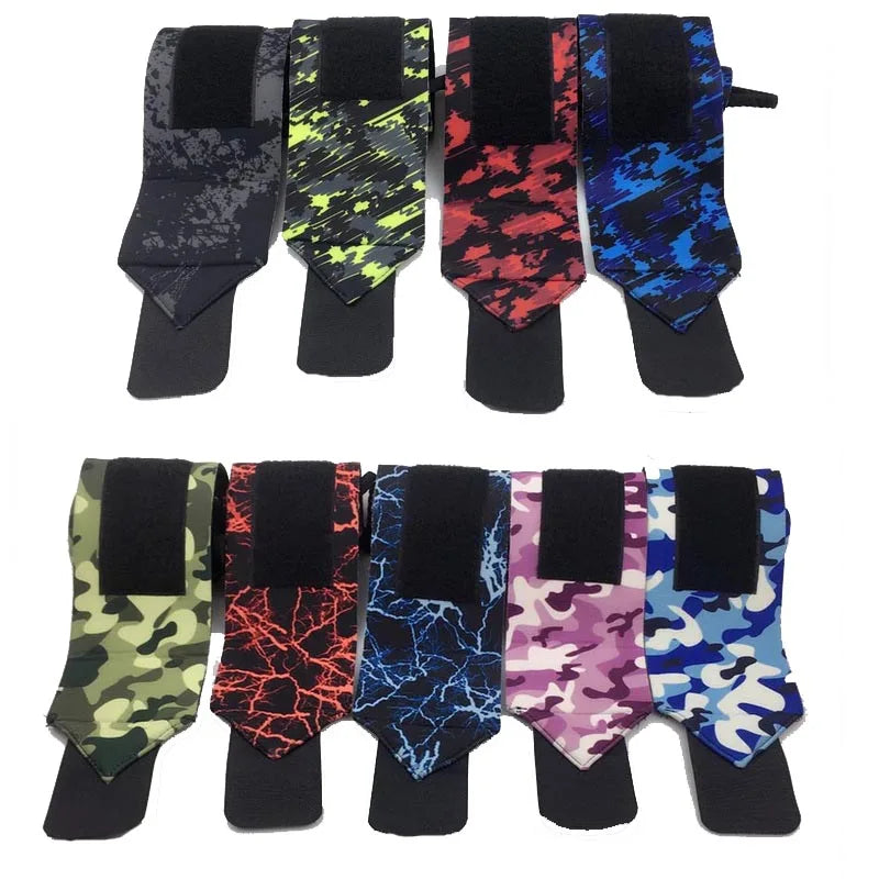 2Pcs Camouflage Neoprene Weightlifting Wrist Wrapping Support Fitness