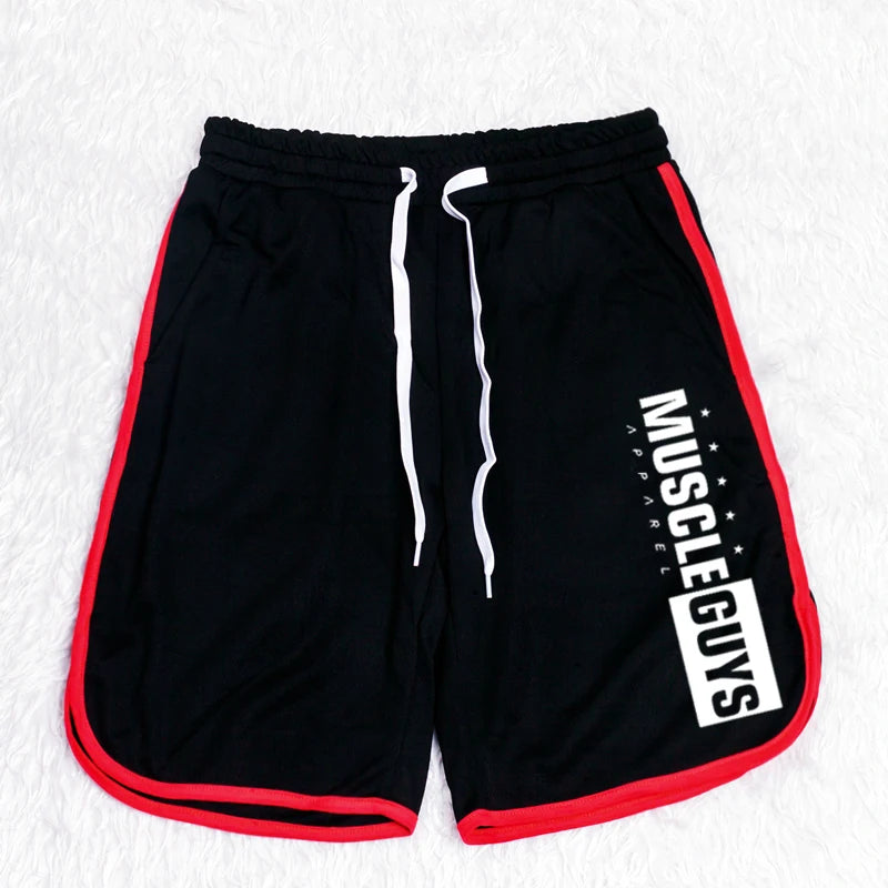 Muscleguys Gym Shorts Men Mesh Short Trousers Sports Joggers