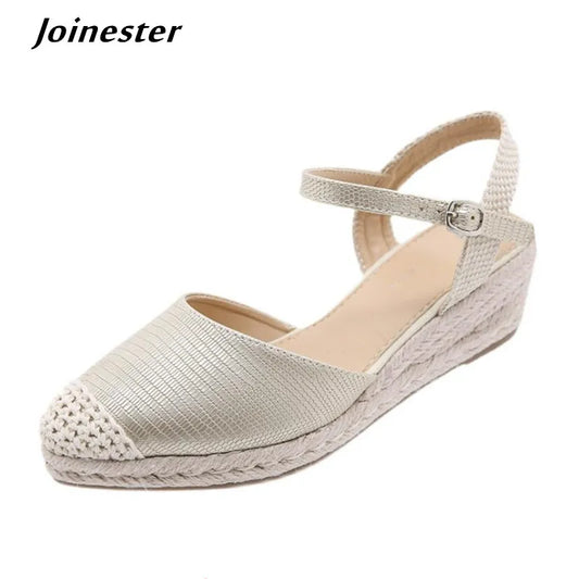 Women Sandals Closed Toe Fisherman Pumps for Ladies Buckle Strap Braided Sandal