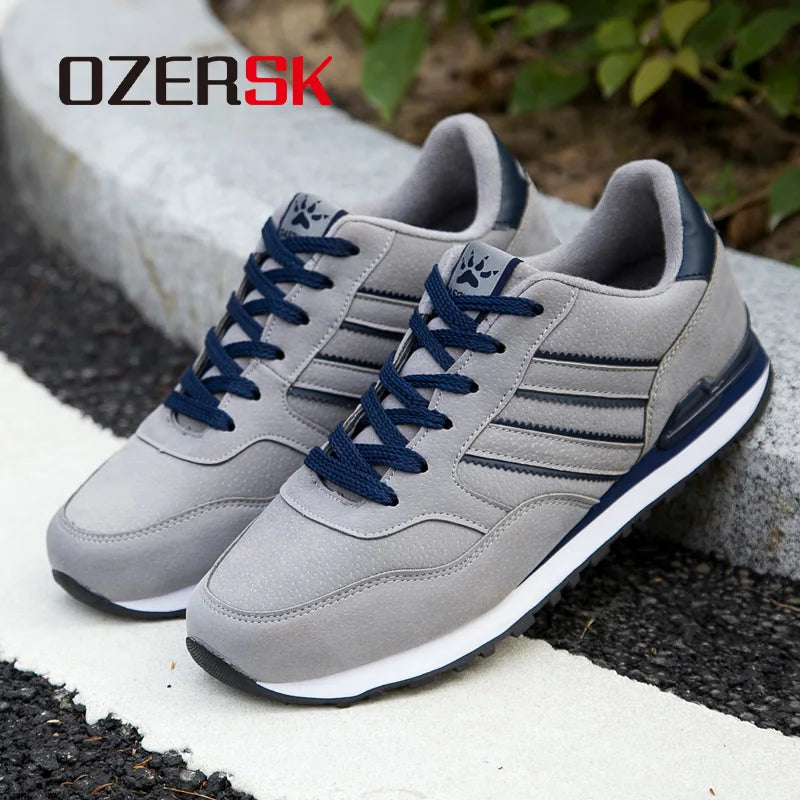 OZERSK Cow Suede Men Sneakers Fashion Summer Outdoor Shoes Men Casual Men'S