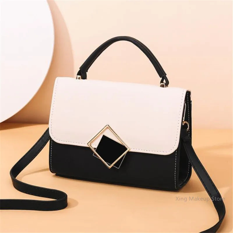 Women Handbags Fashion Black PU Leather Tassel Totes Bag Top-Handle Crossbody