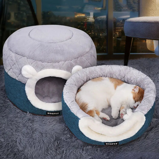 HOOPET Cat Bed House Soft Plush Kennel Puppy Cushion Small Dogs Cats Nest