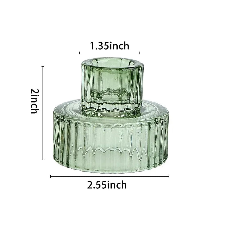 Creative Glass Candle Holder Table Candle Stand Transparent Glass