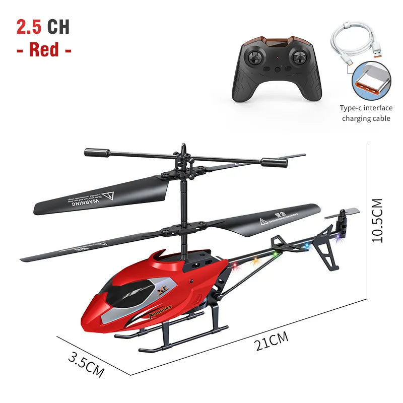 RC Helicopter 2.5CH Remote Control Airplane Kids Toy Wireless Aircraft Toys