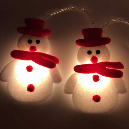 LED Christmas Snowman Lights Strings Christmas Tree Holiday Party Decoration