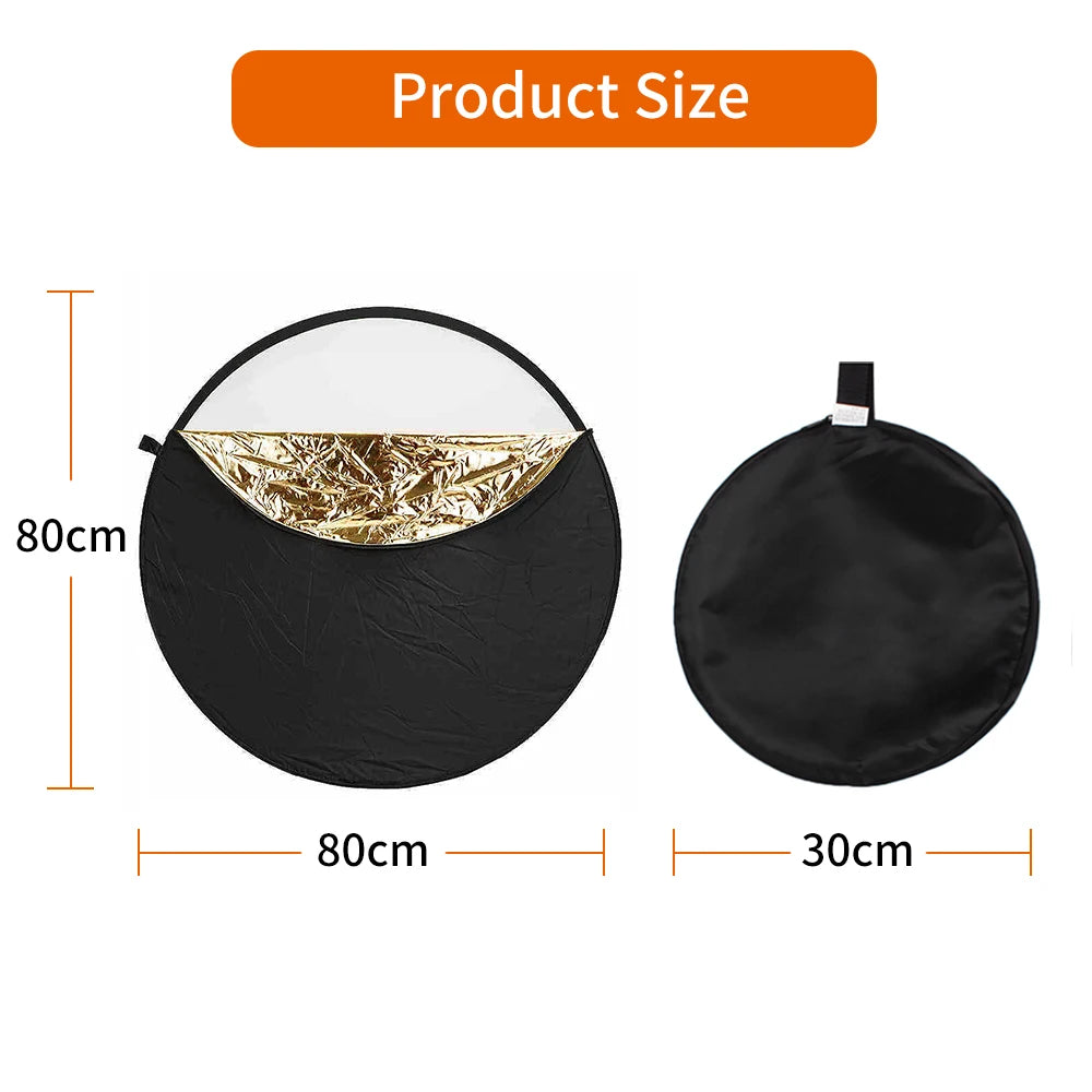 SUPON 60CM 80CM 110CM 5 in 1 Reflector Photography for Flash