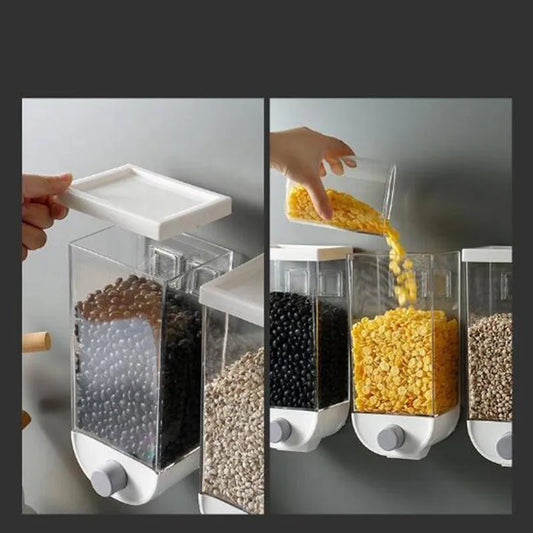 1500ML Food Container for Cereal Storage Box Kitchen Wall-Mounted Storage Tank