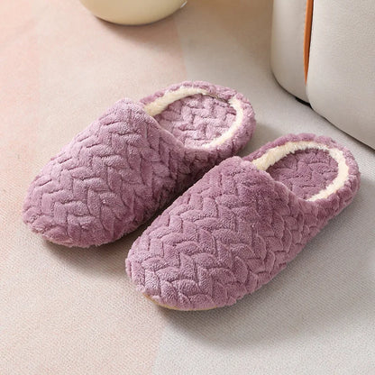 Women Indoor Slippers Warm Plush Lovers Home Slipper Anti Slip Autumn Winter