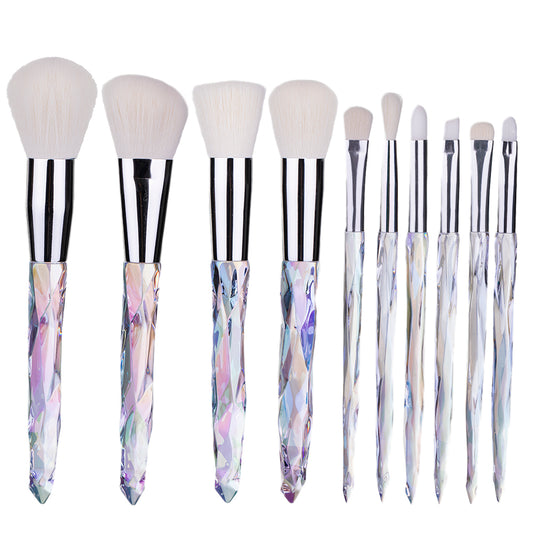 10Pcs Diamond Makeup Brushes Set Powder Cosmetic Brush Eye