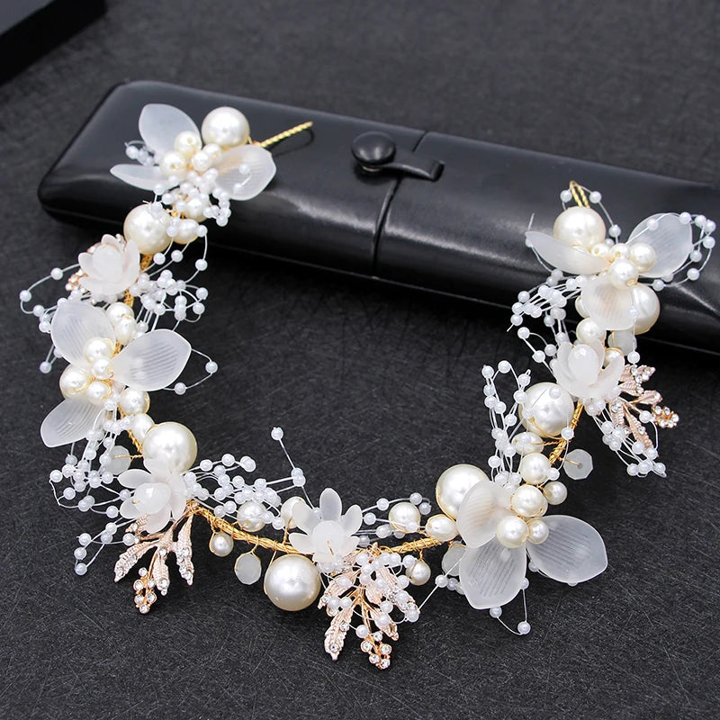 Bride Wedding Hair Accessories Gorgeous Flower Headbands Braided Hair Vine