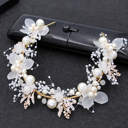 Bride Wedding Hair Accessories Gorgeous Flower Headbands Braided Hair Vine