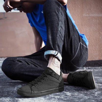 2024 Black Sneakers Men Canvas Shoes