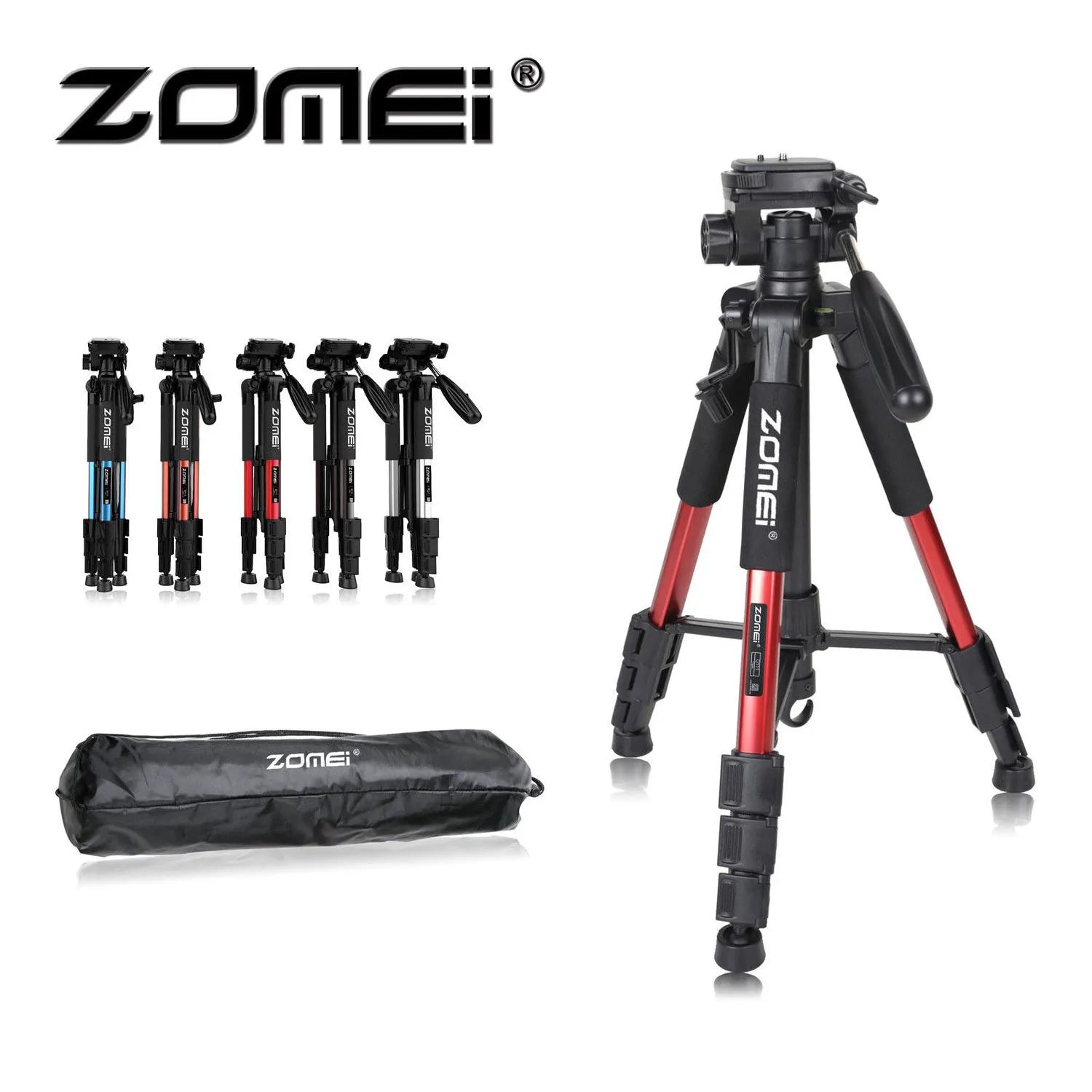 ZOMEI Q111 Professional Portable Travel Aluminum Camera Tripod & Pan