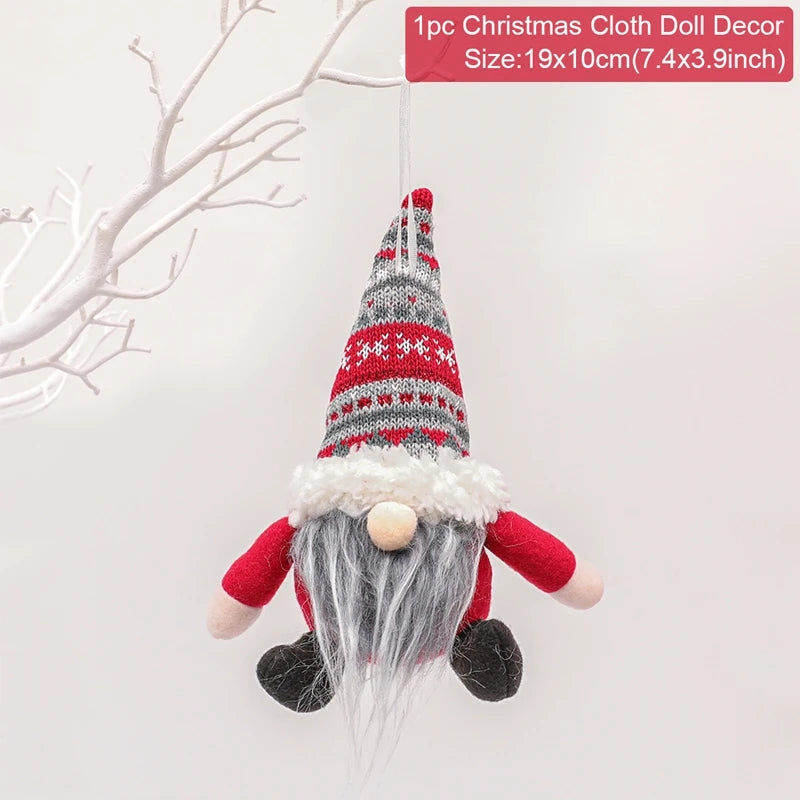 QIFU Christmas Doll Ornaments 2024 Merry Christams Decor for Home Cristmas Decor