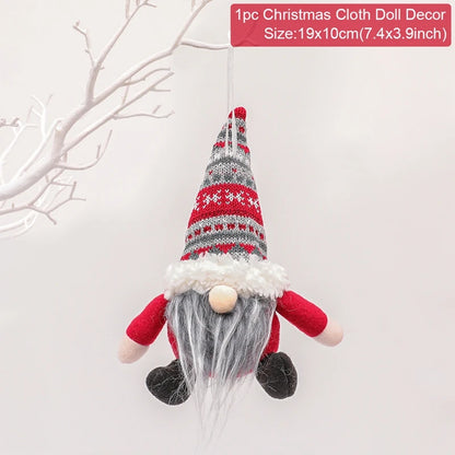 QIFU Christmas Doll Ornaments 2024 Merry Christams Decor for Home Cristmas Decor