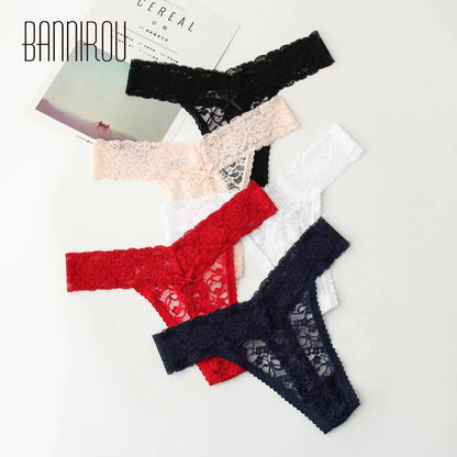 Woman Intimates Low-Rise Soft Female Panties New Plus Size Thongs 3 Pieces