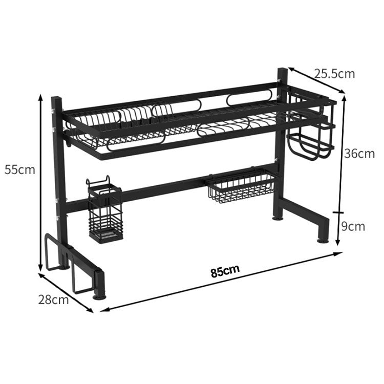 85cm Stainless Steel Storage Holder With Black Coating Kitchen Organizer Storage