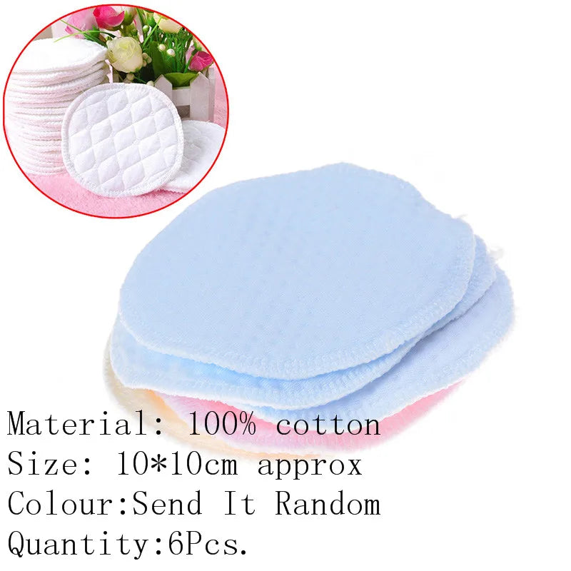 4/6/10/12pcs Washable Breathable Absorbency Breast Pads Anti-Overflow pad