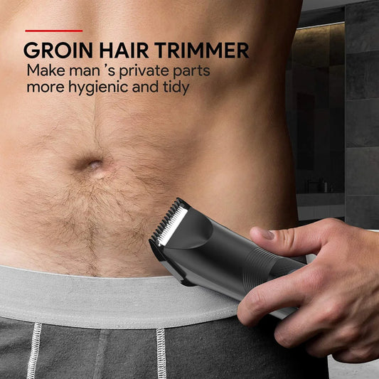 Body Arm Waist Electric Groin Hair Trimmer Wet Ceramic Waterproof for Men