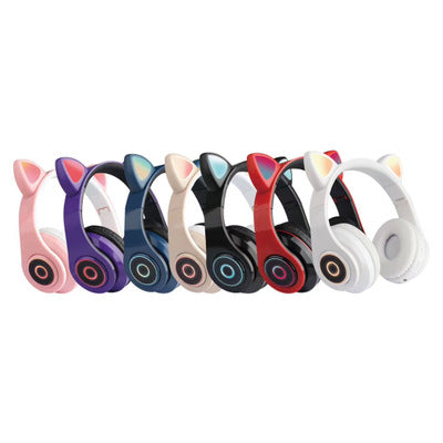 Hot Dropshipping Cat Headphones B39 LED Light BT 5.0