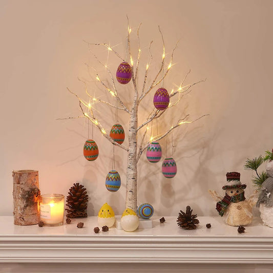 60cm Birch LED Light Easter Decorations for Home Easter Artificial Tree Wedding