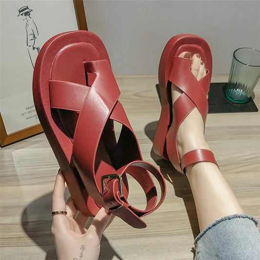 COOTELILI Women Summer Sandals Beach Sandals Fashion Flats