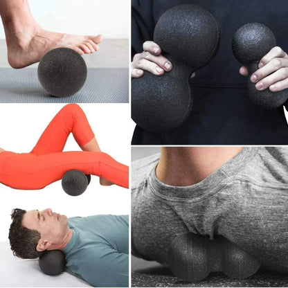 Peanut Fitness Massage Ball Set Yoga Roller Double Lacrosse Mobility Ball