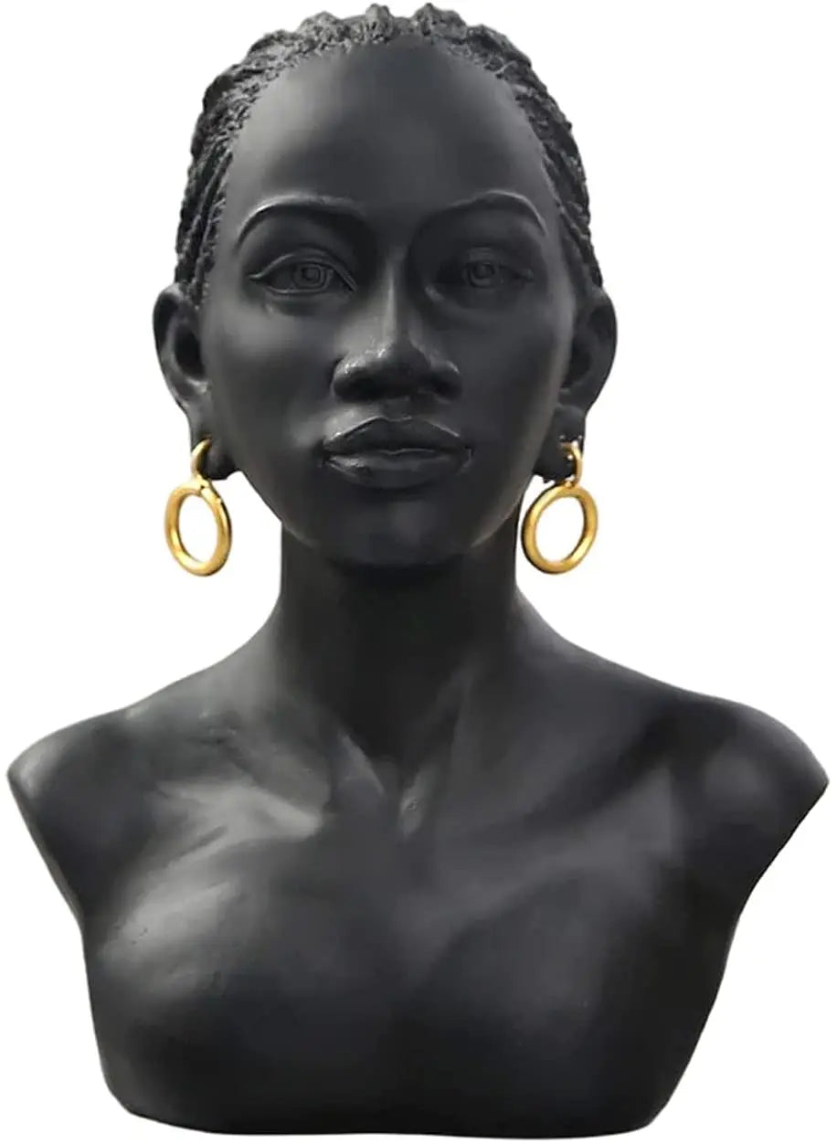 African Art Sculptures Creative African Lady Black Bust African American Statue