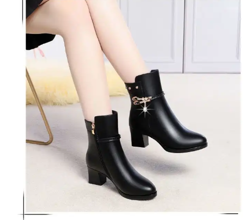 Winter Shoes for Women Soft Leather Thickened Boots for Women Snow Boots