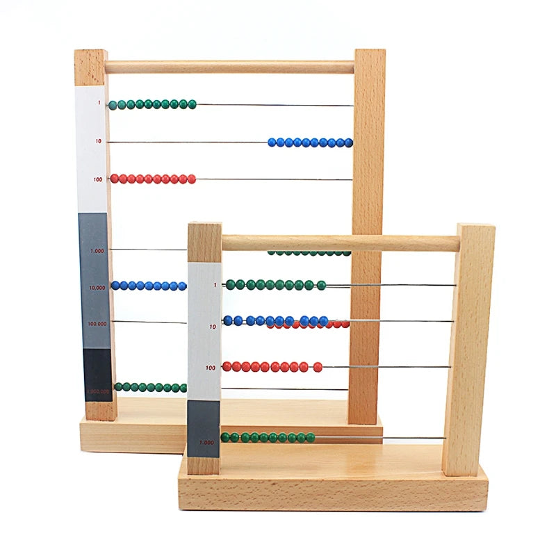 Toddler Wooden Montessori Math Toy Beads Abacus Toy Computing Rack