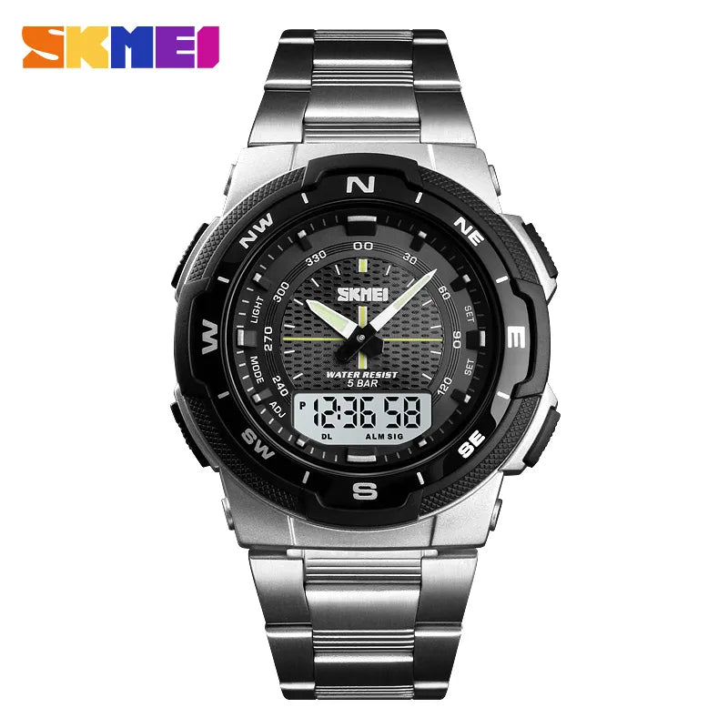 SKMEI Watch Men's Watch Fashion Sport Watches Stainless Steel Strap Mens Watches