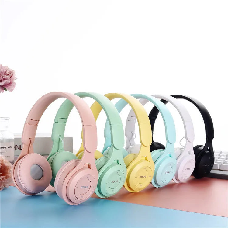 Macaron Kids Headphones Wireless Headphone Stereo Gaming Headset With Mic