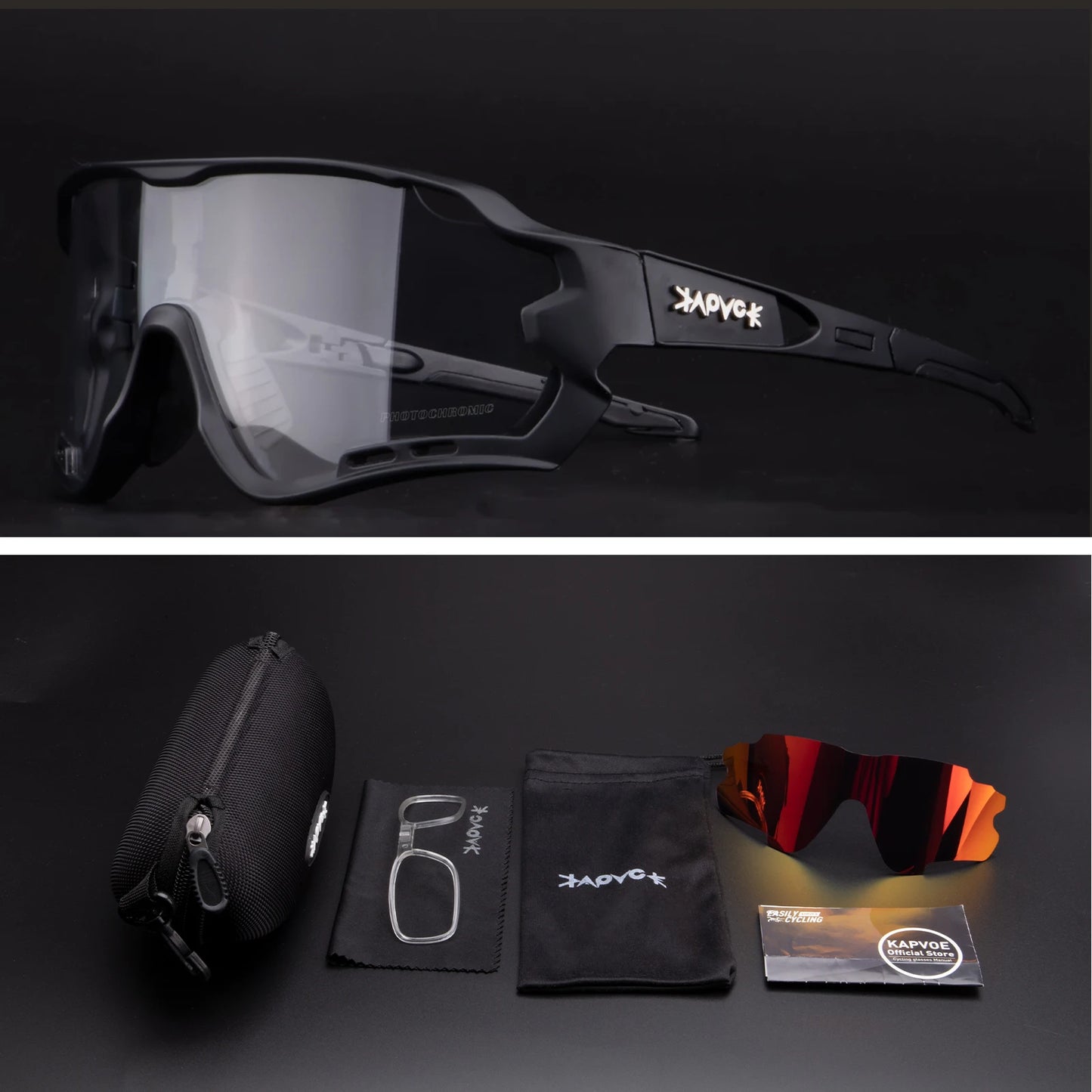 Cycling Glasses Men Sunglasses Bicycle Polaroid Photochromic 5 Lens Goggles