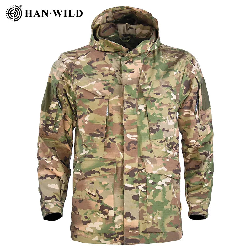 HAN WILD M65 Tactical Jacket Hiking Camping Safari Hoodie