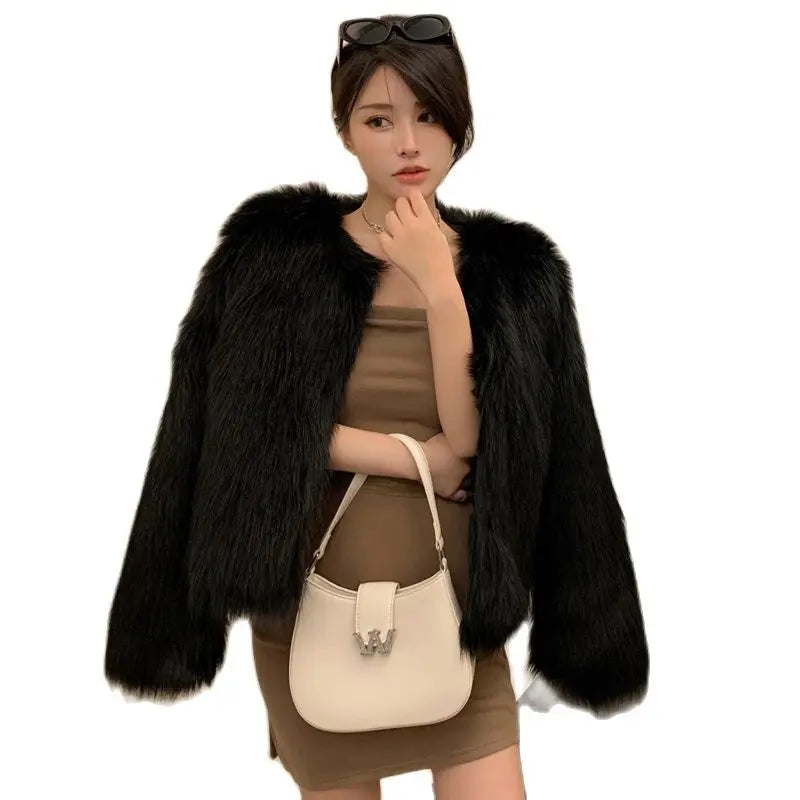 2024 Winter Warm Lady Faux Fur Jackets