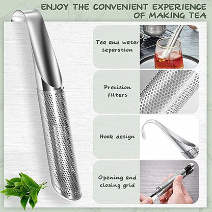 Stainless Steel Tea Infuser Creative Pipe Design Metal Tea Strainer for Mug