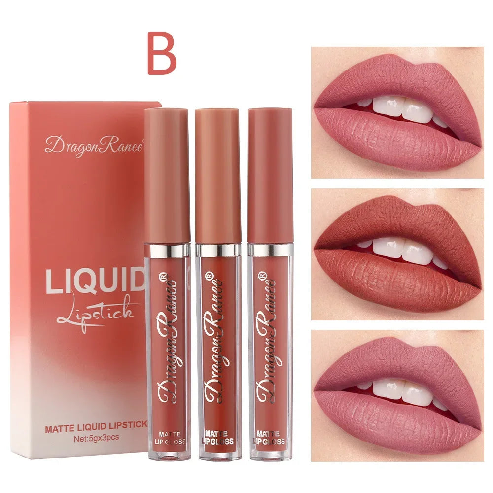 Korean Lipsticks Set Make Up for Women Beauty Cosmetics Matte