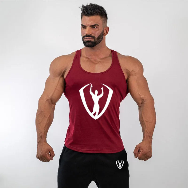 Mens Tank Tops Shirt Gym Tank Top Fitness Clothing Vest Sleeveless