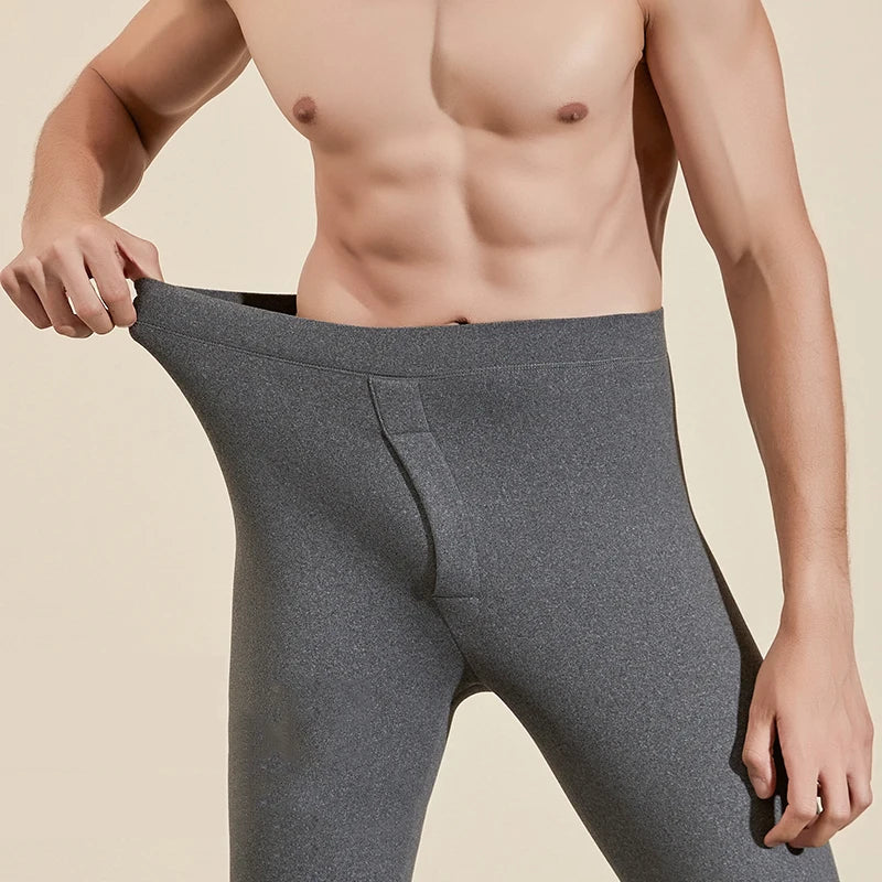 Winter Thermal Underwear Bottoms Mens Leggings Thermos Pants Male Warm Wool