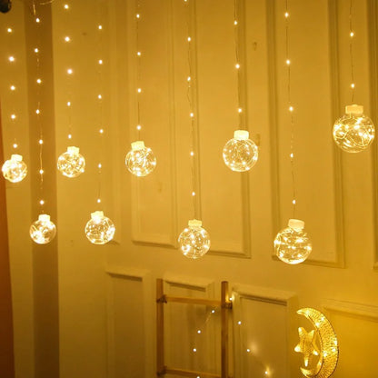 Led Window Curtain String Light Led Christmas Lights Christmas Lights Decoration