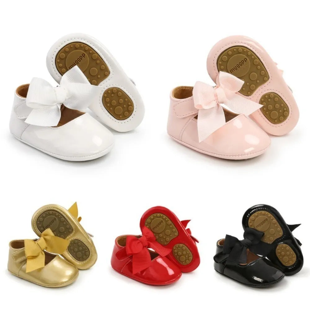 Newborn Baby Shoes Baby Boy Girl Shoes Girl Classic Bowknot Rubber