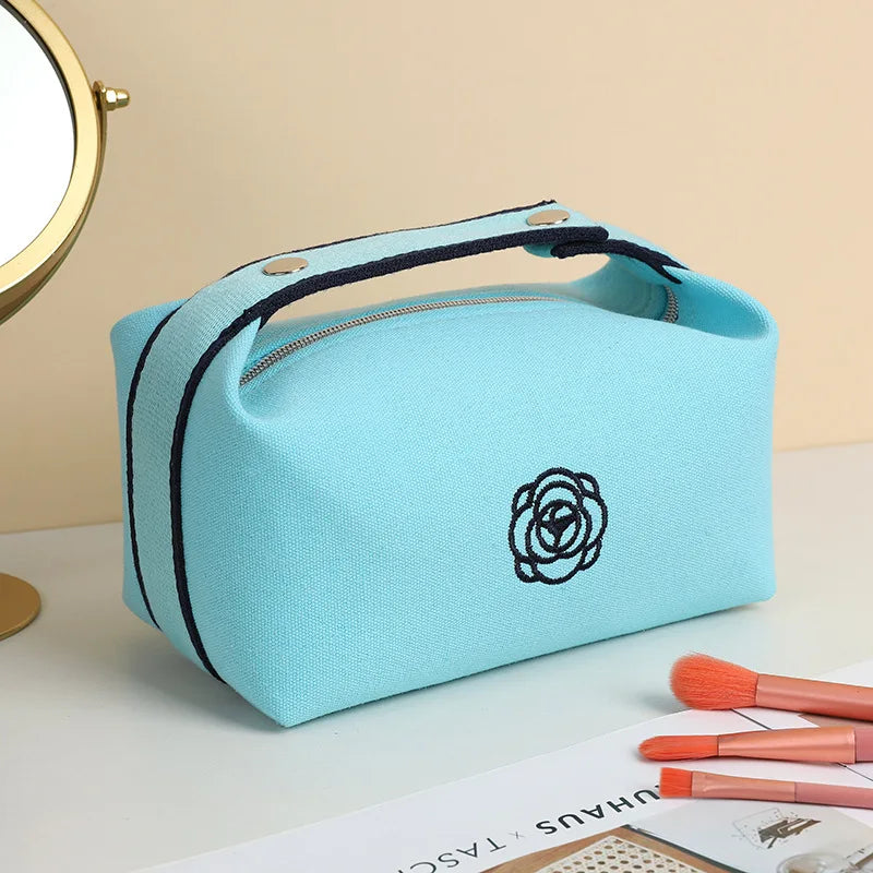 Custom Logo Small Cotton Cosmetics Bag Women Makeup Ladies Cosmetic Travel Bag