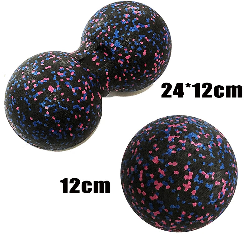 Peanut Fitness Massage Ball Set Yoga Roller Double Lacrosse Mobility Ball