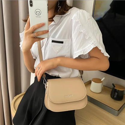 Fashion Trend Crossbody Bags for Women Solid Flap Shoulder Bag Designer