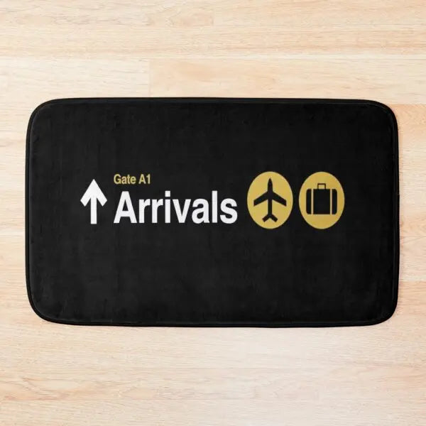 Arrivals Departures the Exit Mat Flannel Rug Non-Slip Welcome Mats