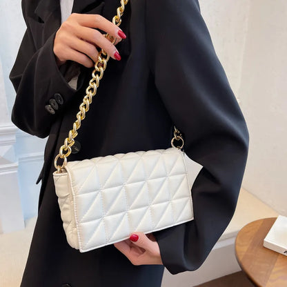 Luxury Brand Leather Woman Bagute Bags Quilted Fashion Bags for Women Flap