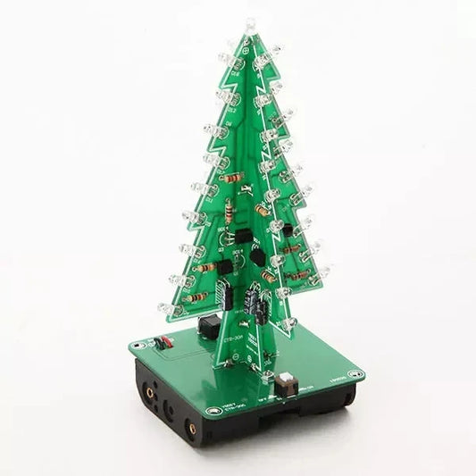 3D Christmas Tree DIY Kits 7 Color Light Flash LED Circuit Christmas Trees Xmas